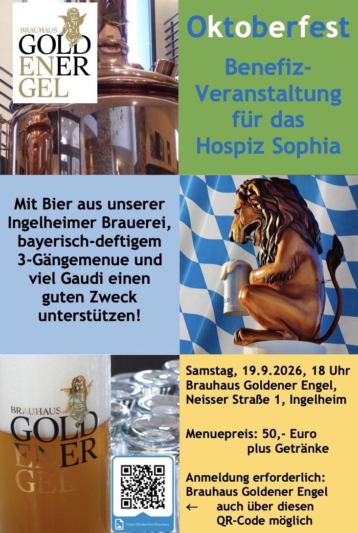 Oktoberfest-Event für das Hospiz Sophia mit Bier, Brezeln und Unterhaltung.